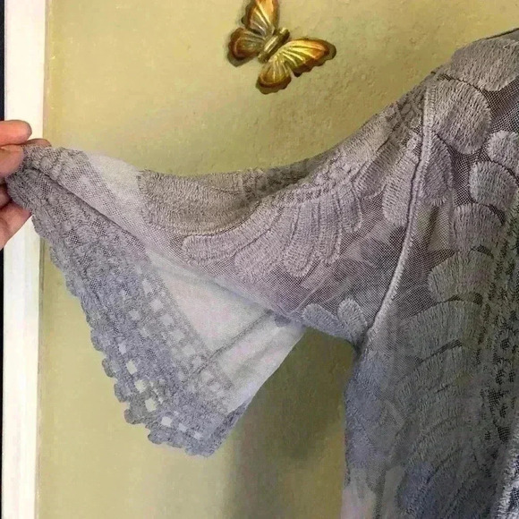 Rebellion gray spring summer coverup women large - Picture 3 of 7